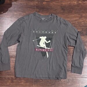 Abercrombie & Fitch Men's Long Sleeve T-Shirt Size Small Oversized Alpine Ski